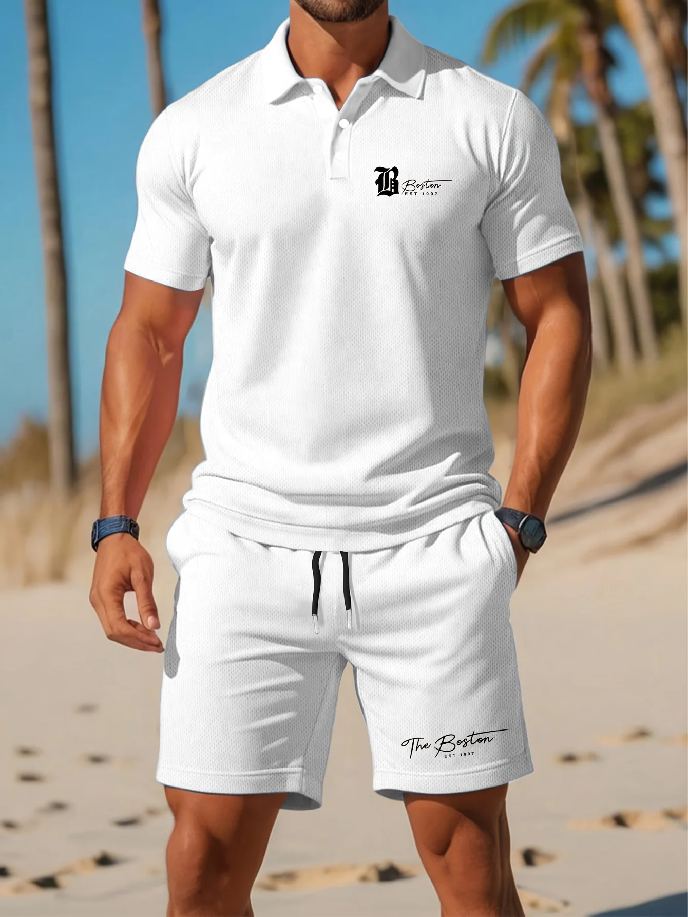 Mens Fashion Casual Outfits - Zomer Nieuwe Heren Polo Shirt Set
