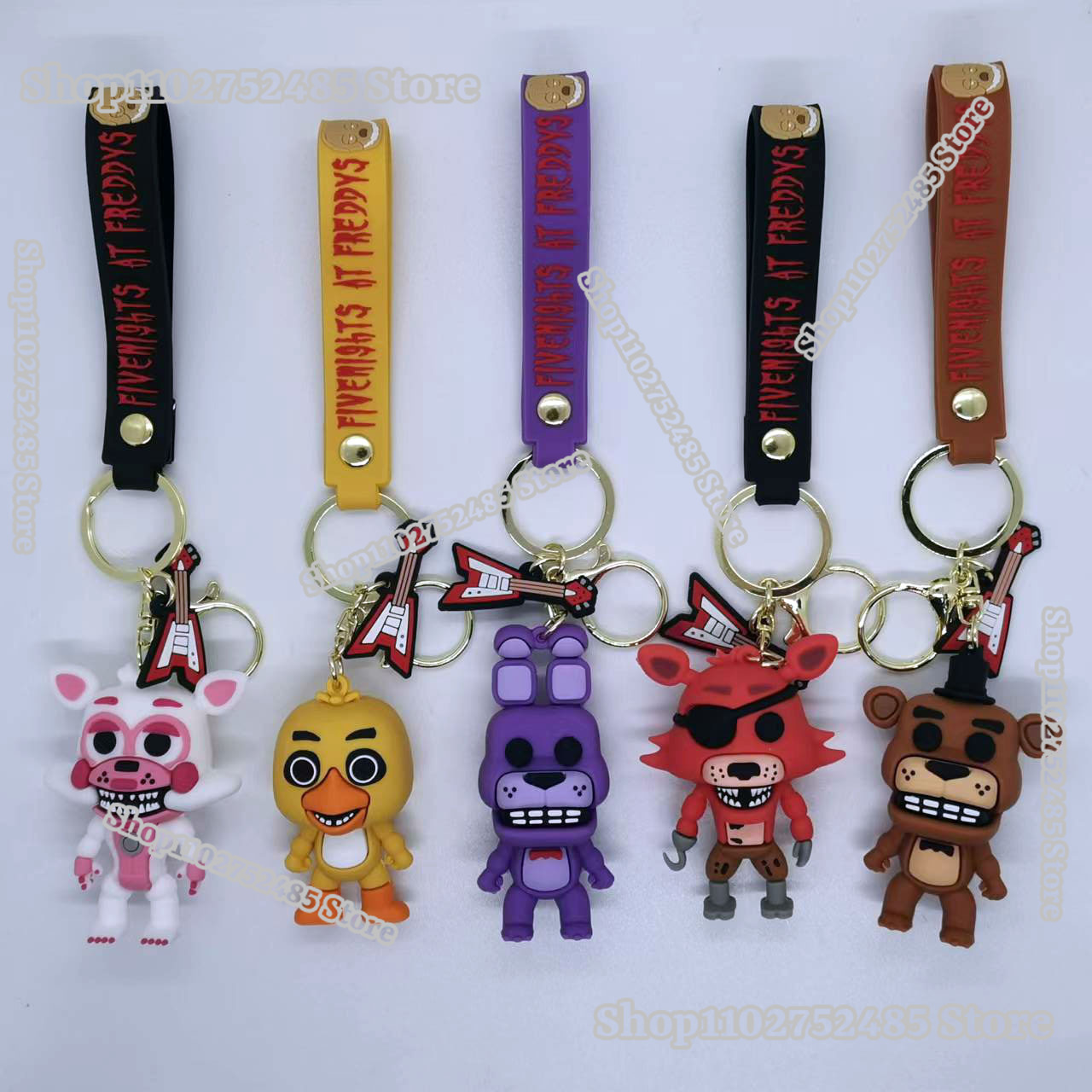 Men Fashion Key - 5 stuks Cartoon Anime FNAF Figuur