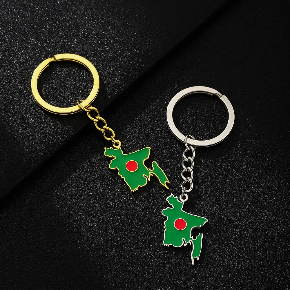 Amazon Men'S Fashion - Amazon Hot-Selling Bangladesh Map Vlag Sleutelhanger