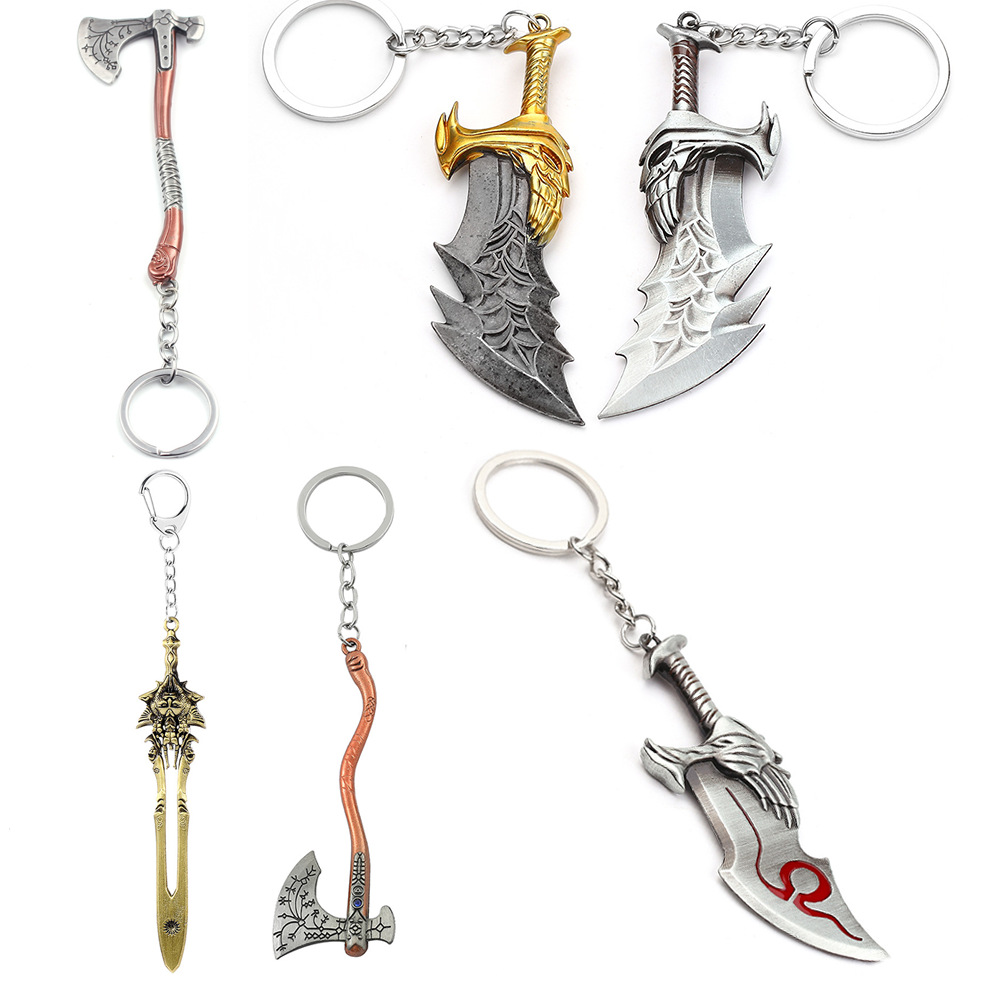 Men Fashion Key - God of War 4 Kratos Zwaard