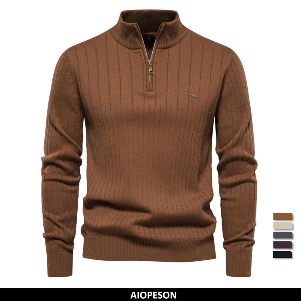 Men'S Fashion Zip Sweater - 2023 Nieuwe herfst rits trui truien