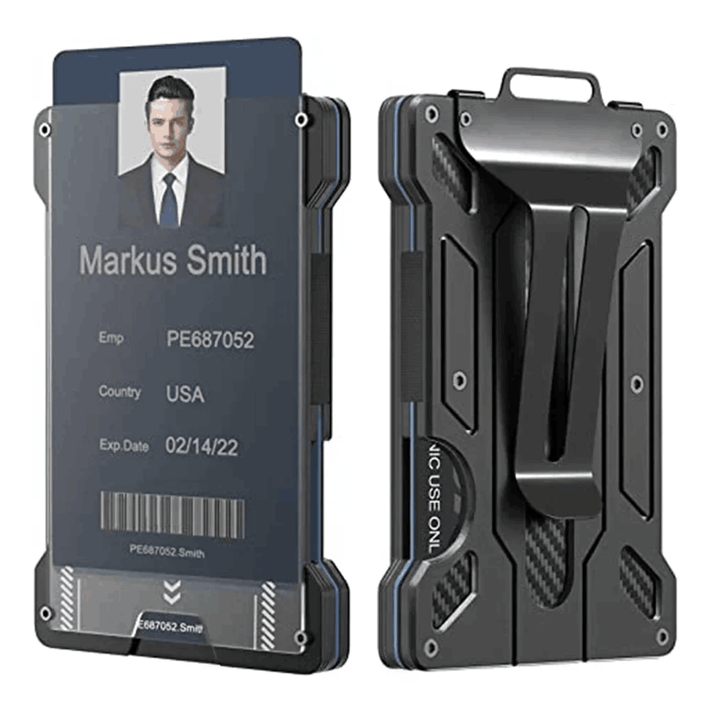Men'S Fashion Visiting Card - Metalen bezoekkaarthouder Rfid-portemonnees Slanke dunne mini-bank