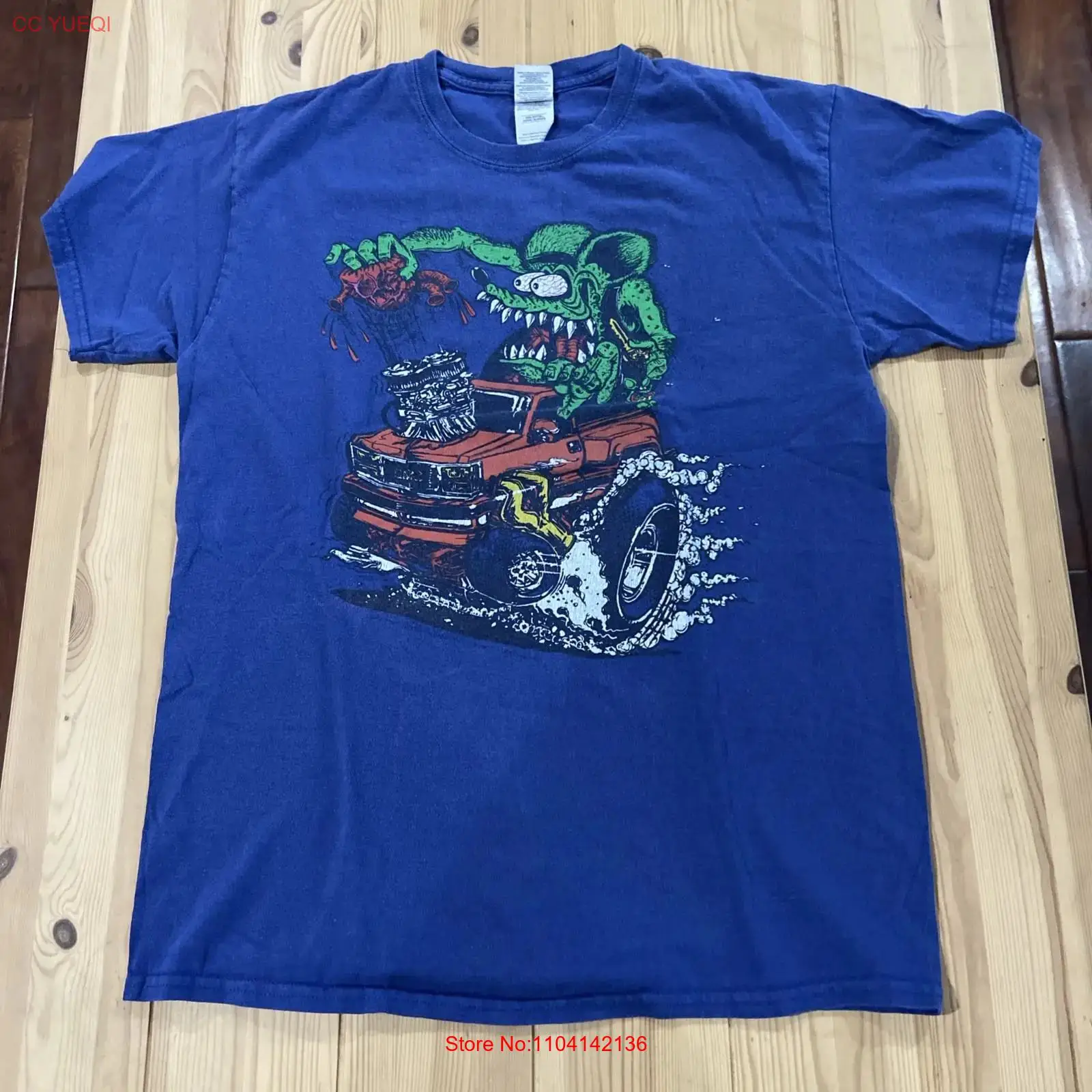 Mens Fashion In The 2000S - Vintage Rat Fink T-shirt maat Medium