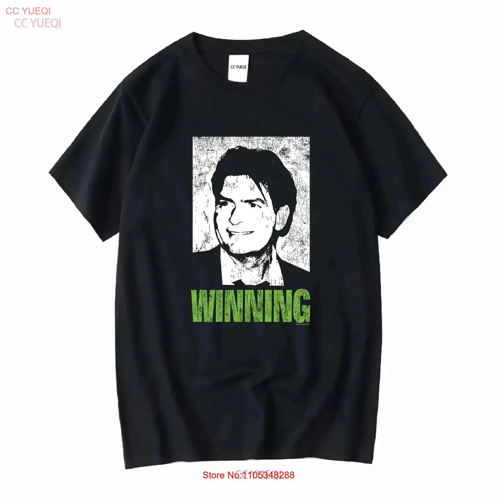 Mens Fashion In The 2000S - Y2K Charlie Sheen Winning T-shirt Klein