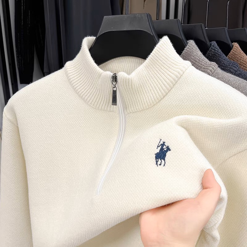 Men'S Fashion Zip Sweater - Hoogwaardige fluwelen wintertrui merk Classic Paul