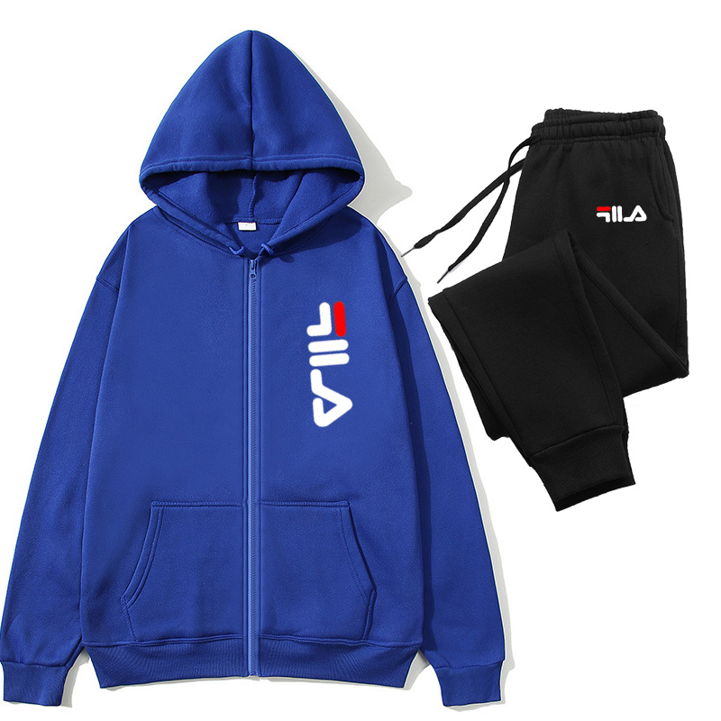 Men'S Fashion Zip Sweater - 2-delig trainingspak voor heren, vest met