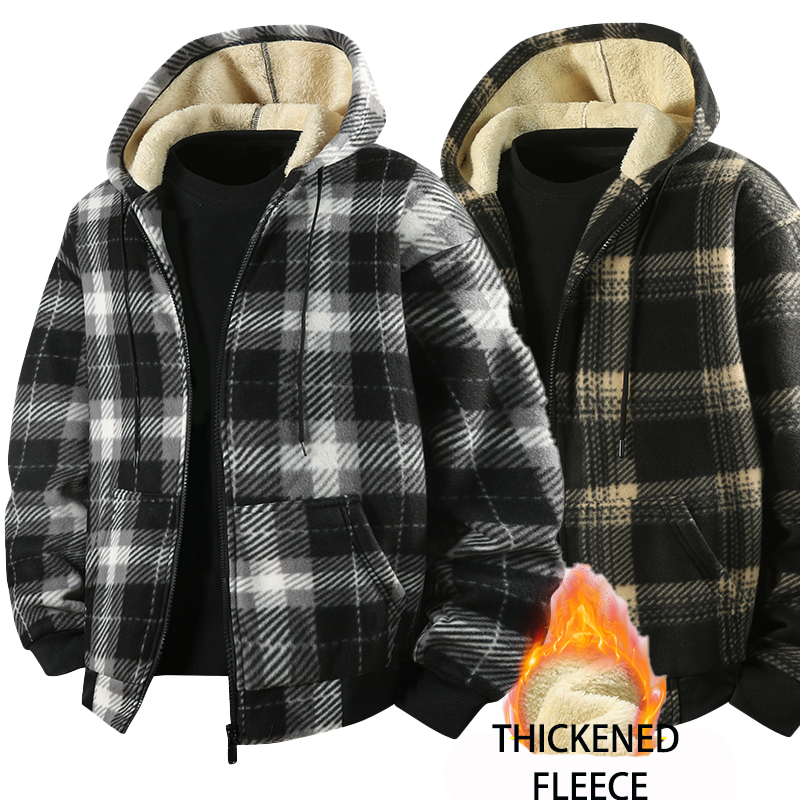 Men'S Fashion Zipper Jacket - Nieuw modieus fleece gevoerd heren casual