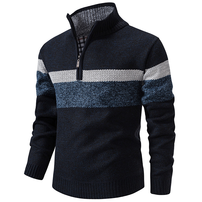 Men'S Fashion Zip Sweater - Wintertruien voor heren Coltrui Rits Truien