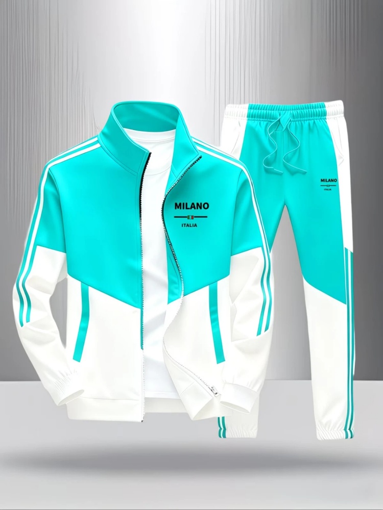 Heren 2-delig trainingspak, mo - Men'S Fashion Zipper Jacket recensie en prijs