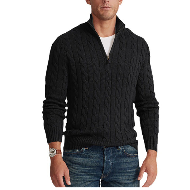 Mock Neck Gebreide Trui Heren  - Men'S Fashion Zip Sweater recensie en prijs