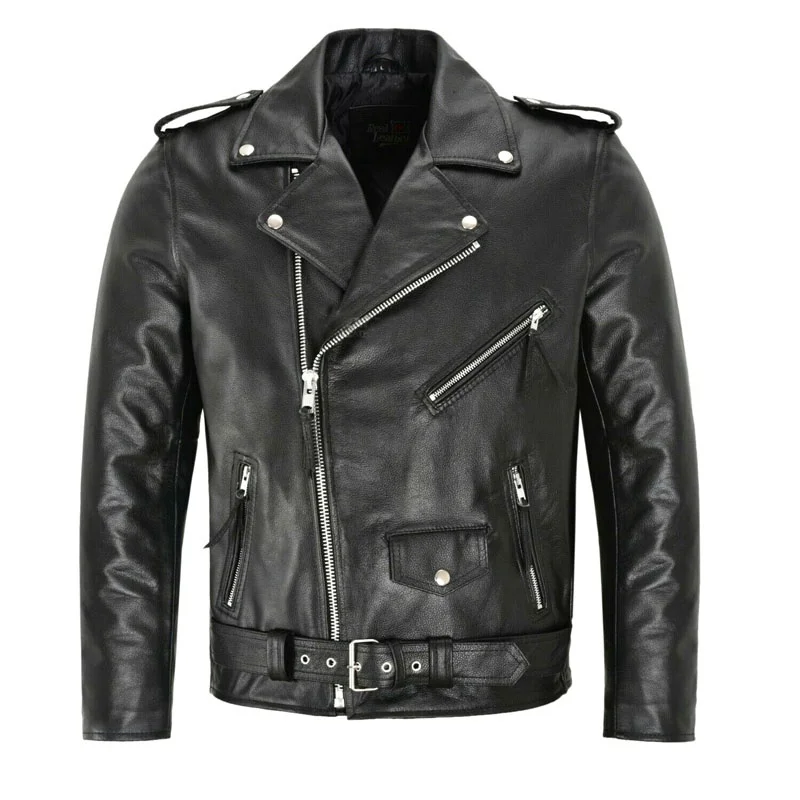 Herenmode leren jas, slim fit, - Men'S Fashion Zipper Jacket recensie en prijs