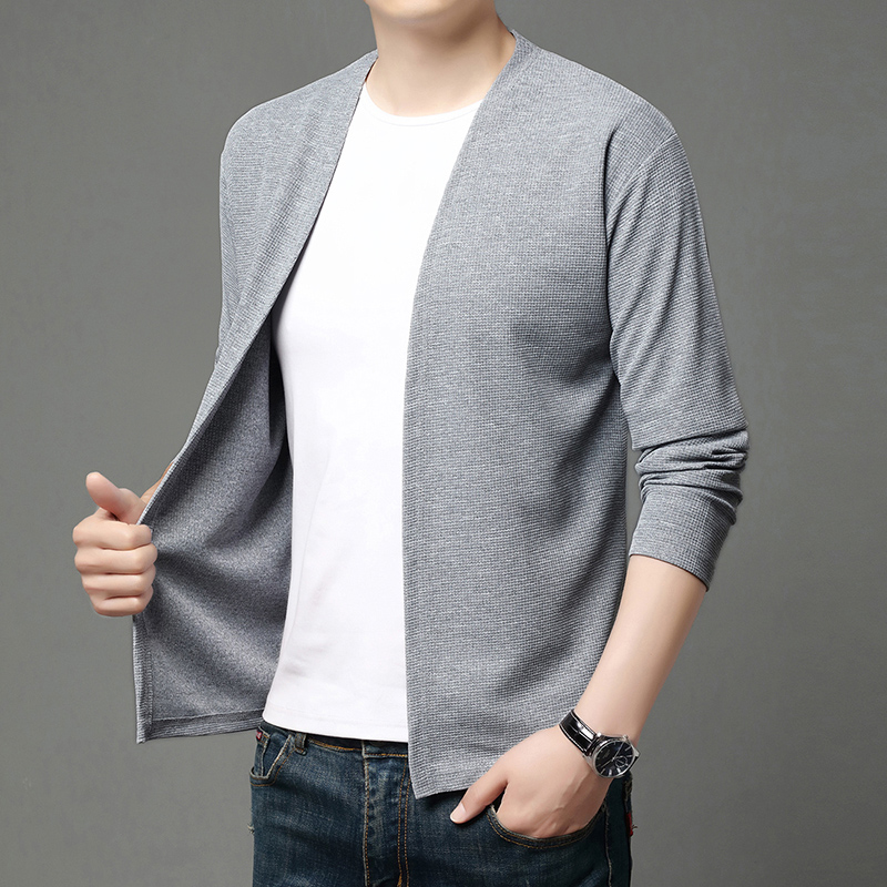 Lente en zomer Effen kleur geb - Men'S Fashion Zip Sweater recensie en prijs