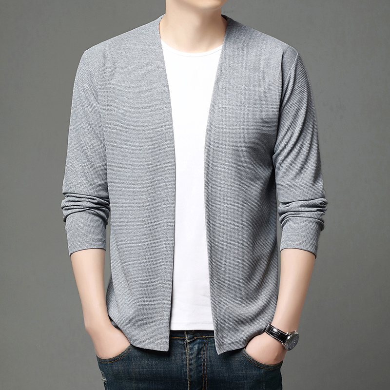 Lente en zomer Effen kleur geb - Men'S Fashion Zip Sweater recensie en prijs