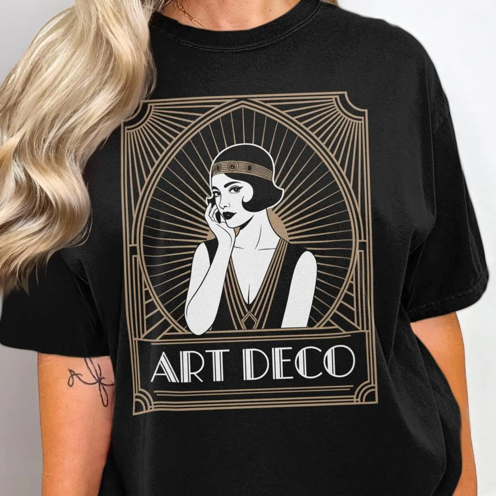 Art Deco Flapper Girl T-shirt  - Men'S Fashion Roaring 20S recensie en prijs