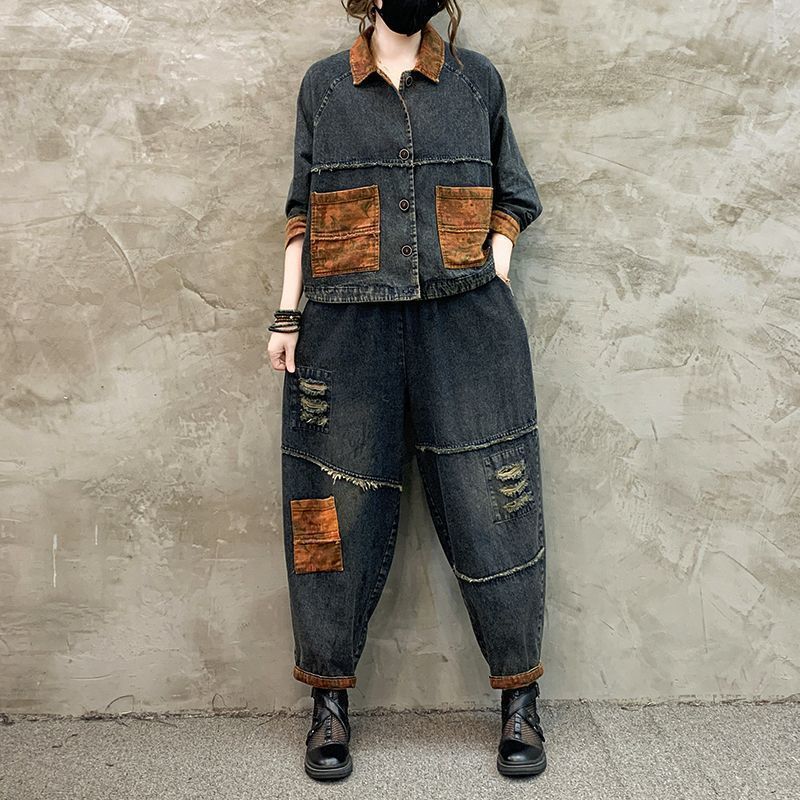 Herfst Winter Dames Retro Cowb - Denim Jacket Vintage recensie en prijs