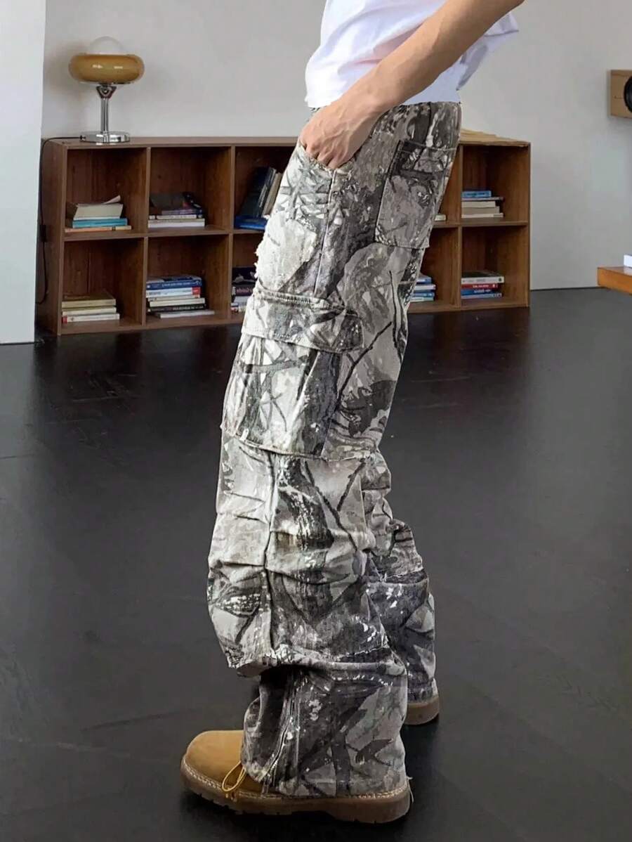 Herenmode cargobroek met bladp - Mens Fashion In The 2000S recensie en prijs